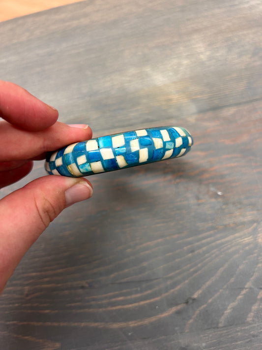 Indian made blue checkered bracelets