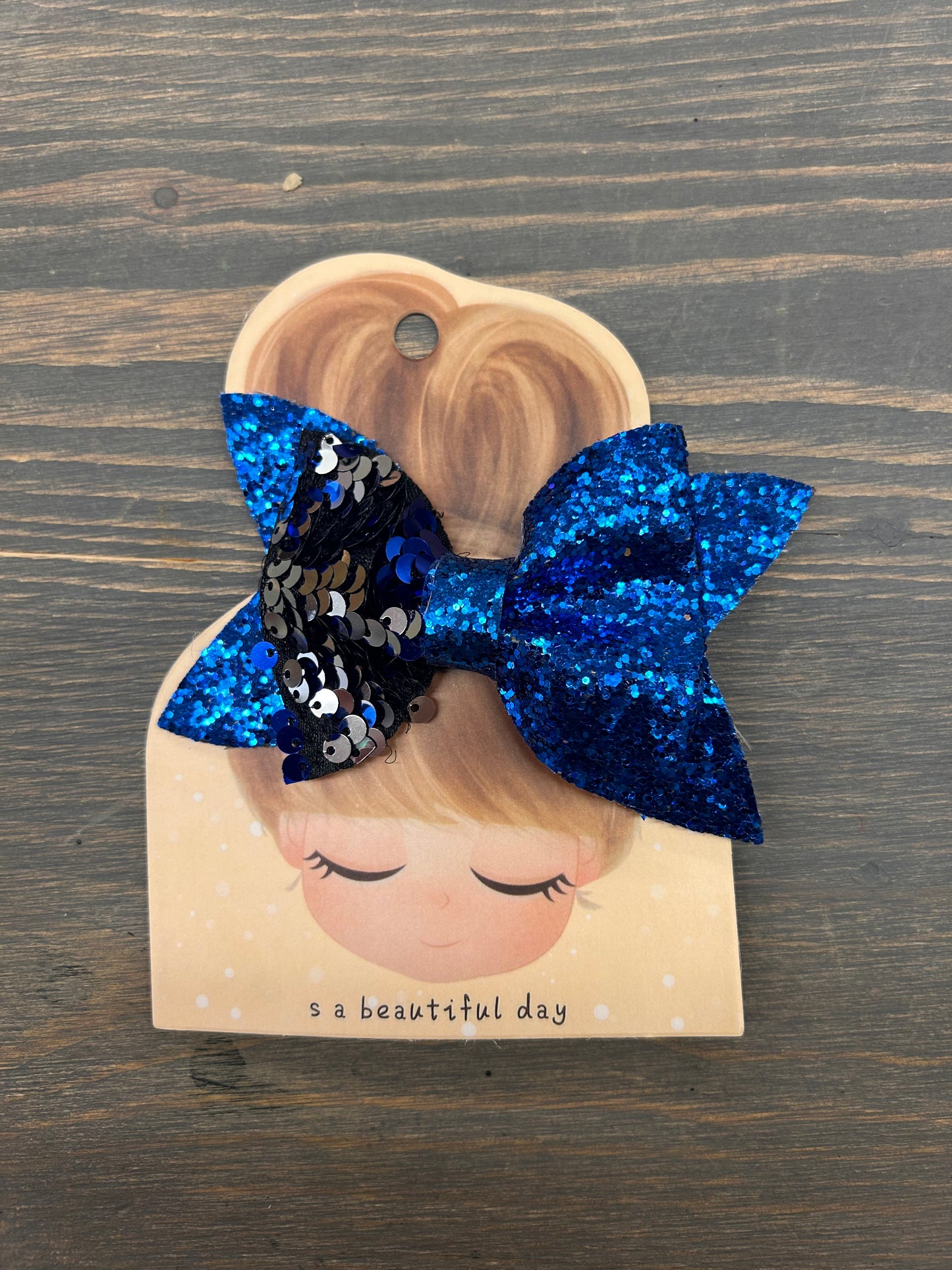 Sequin flip bows