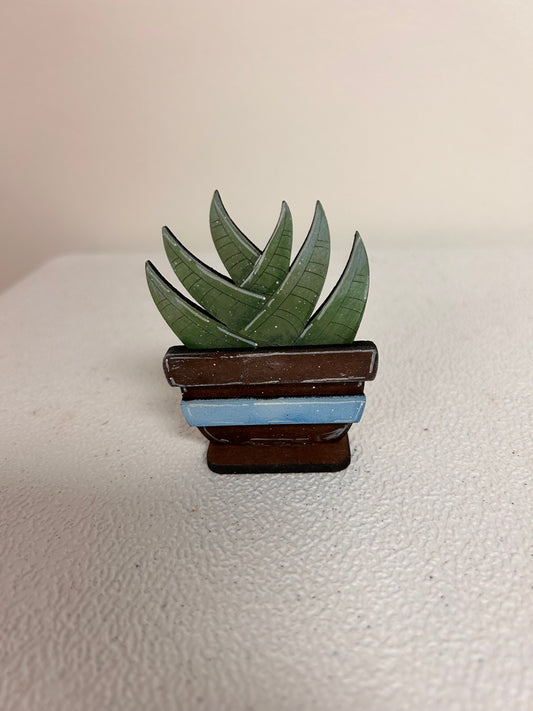 wooden 3D plant - small