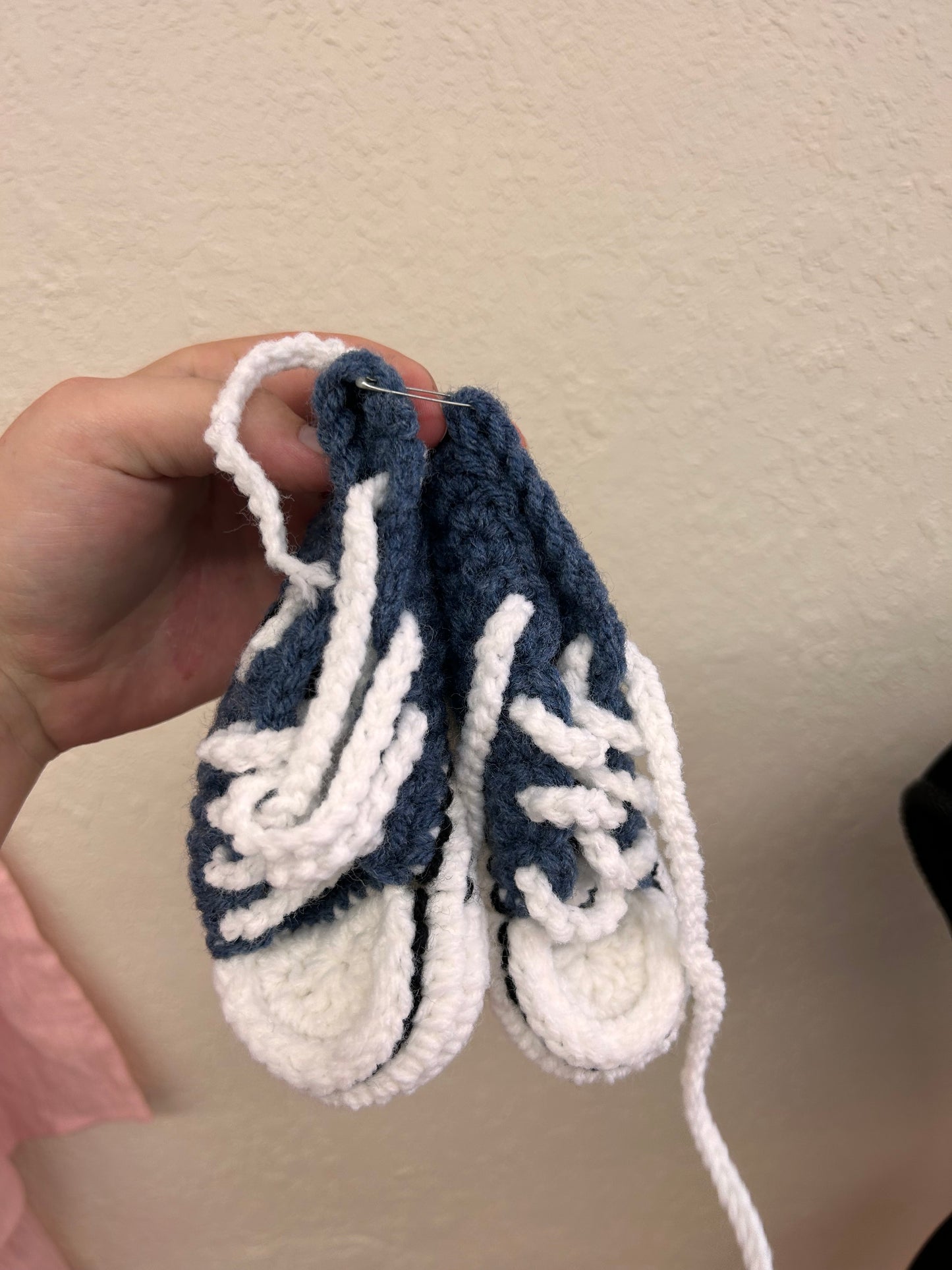 Handmade knit converse one year