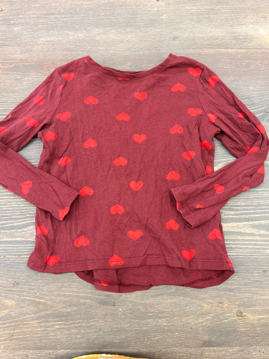 Old navy 6/7 red heart top