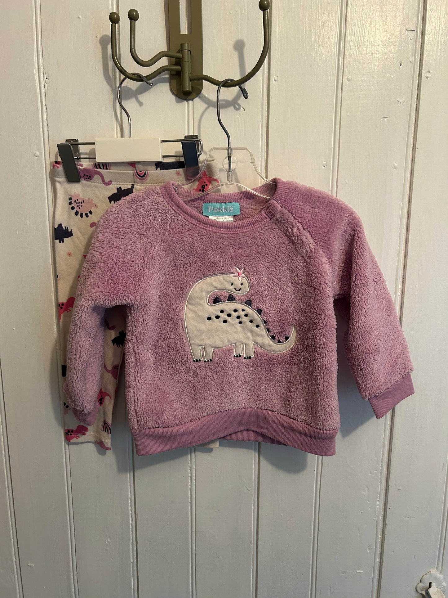 Pekkle 18m purple Dino sweater set