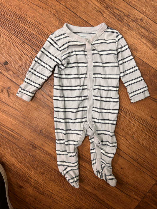 Old Navy 3/6m grey Striped Sleeper