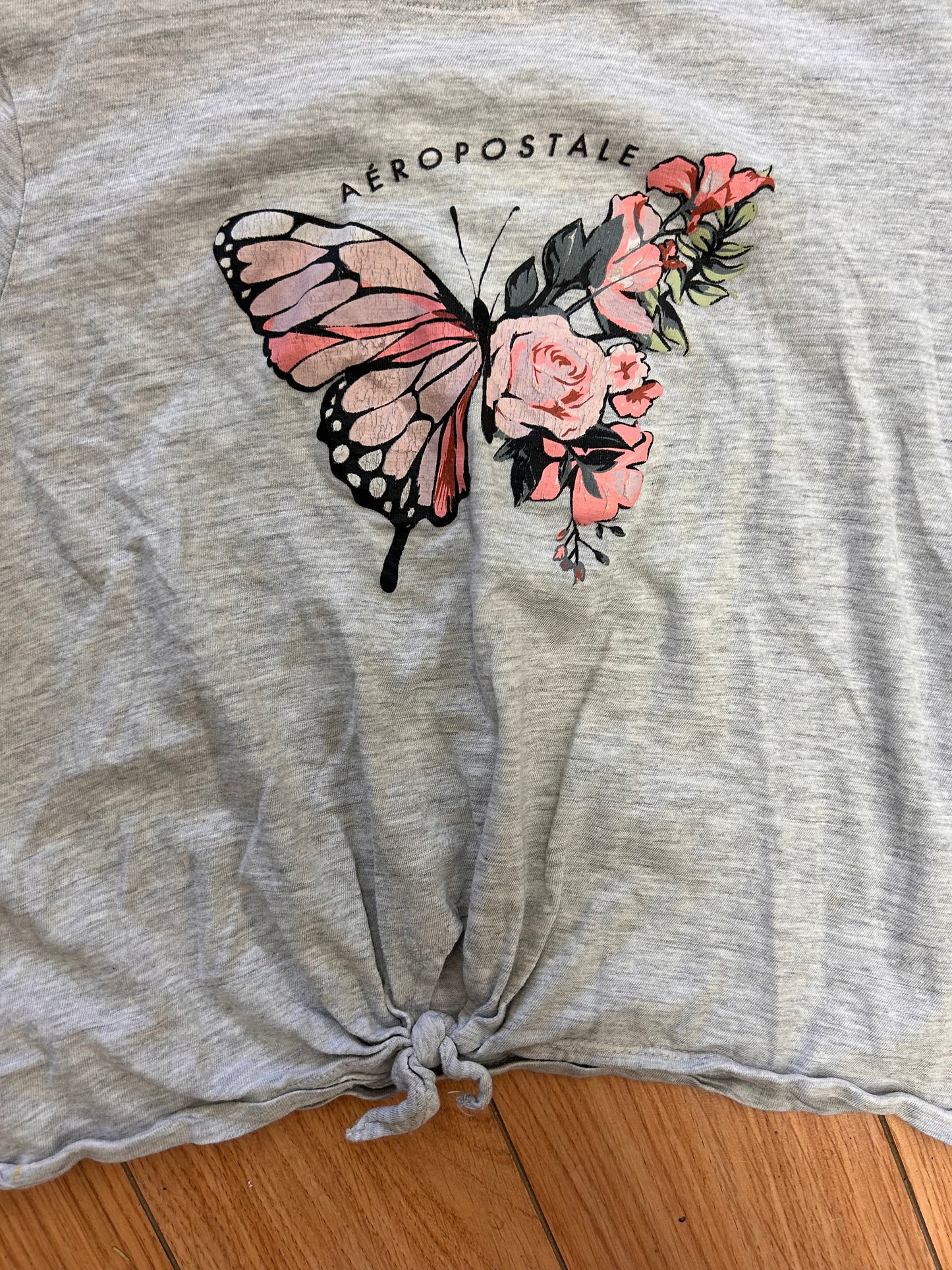 Aeropostale kids large butterfly graphic shirt