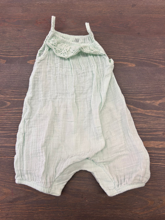 M&S 6/9m mint green romper