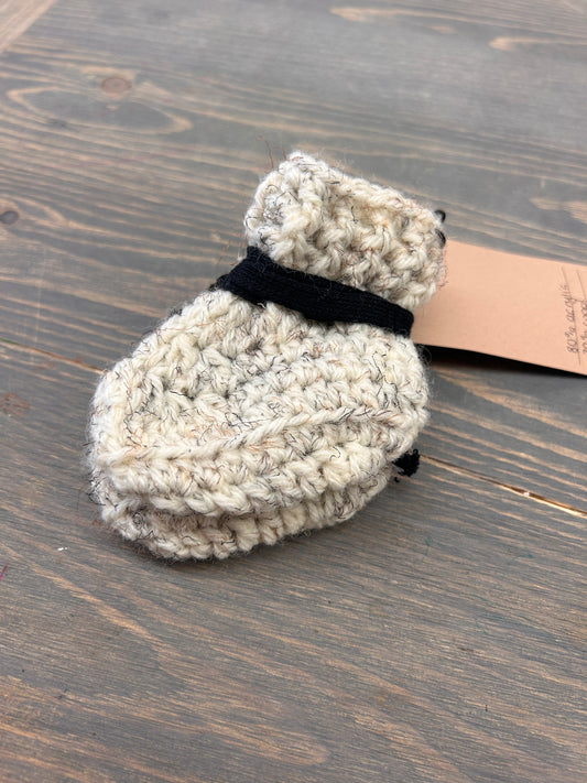 Newborn crochet sock booties