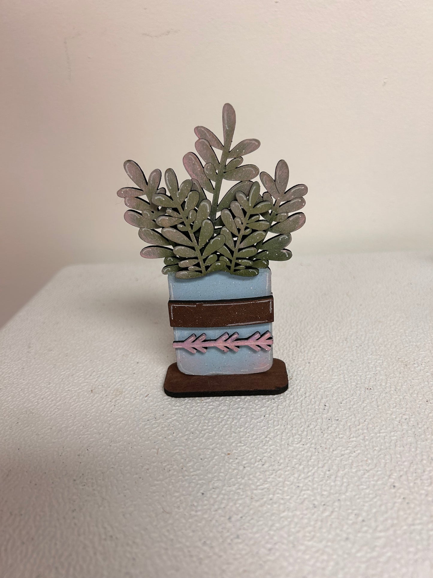 Wooden 3D plant - large