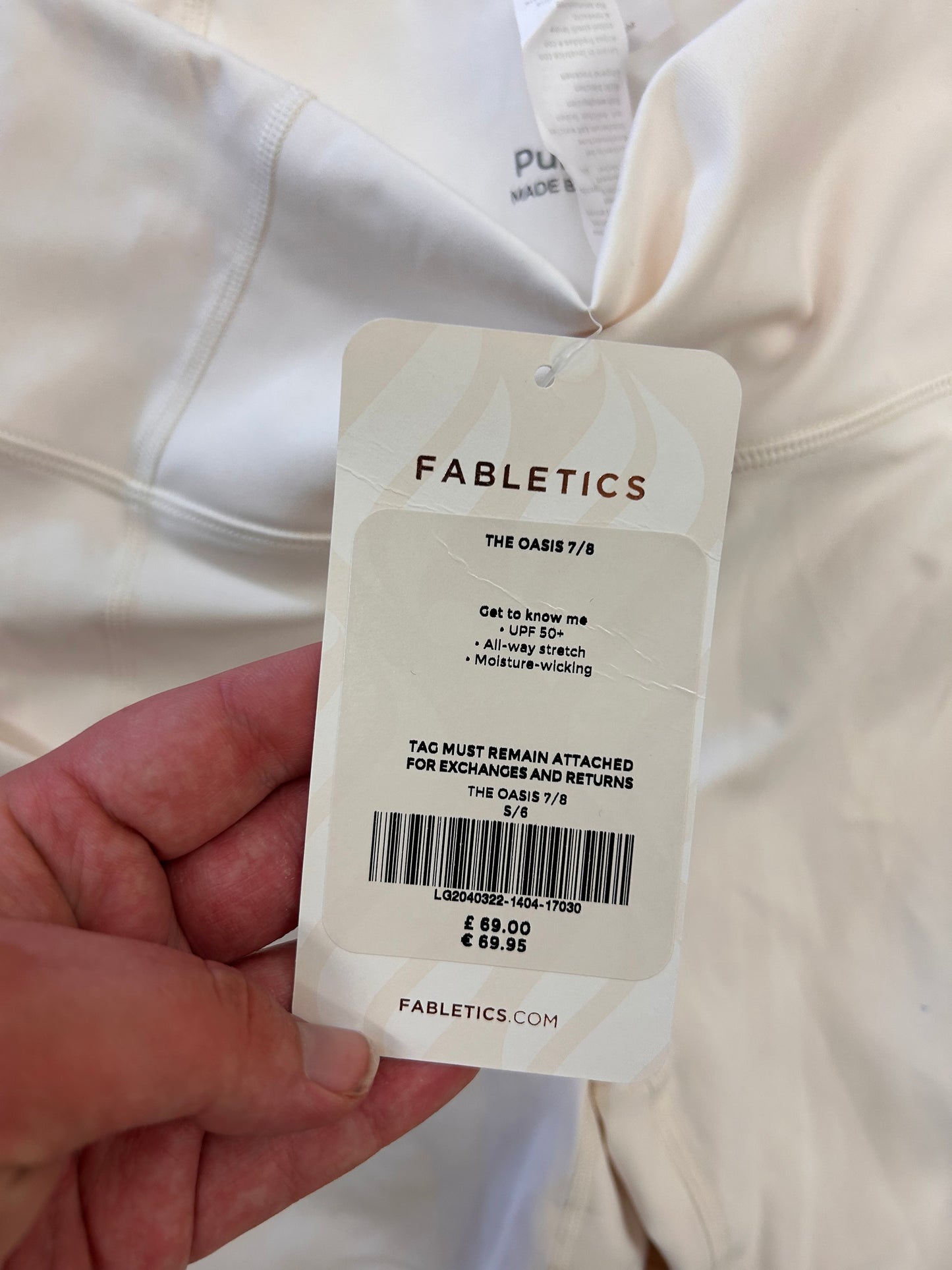 NEW Fabletics 6 white leggings