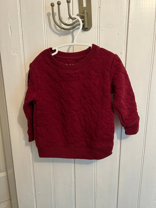 Cat & Jack 2t red quilted sweater