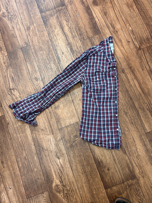 H&M size 10 red & blue flannel