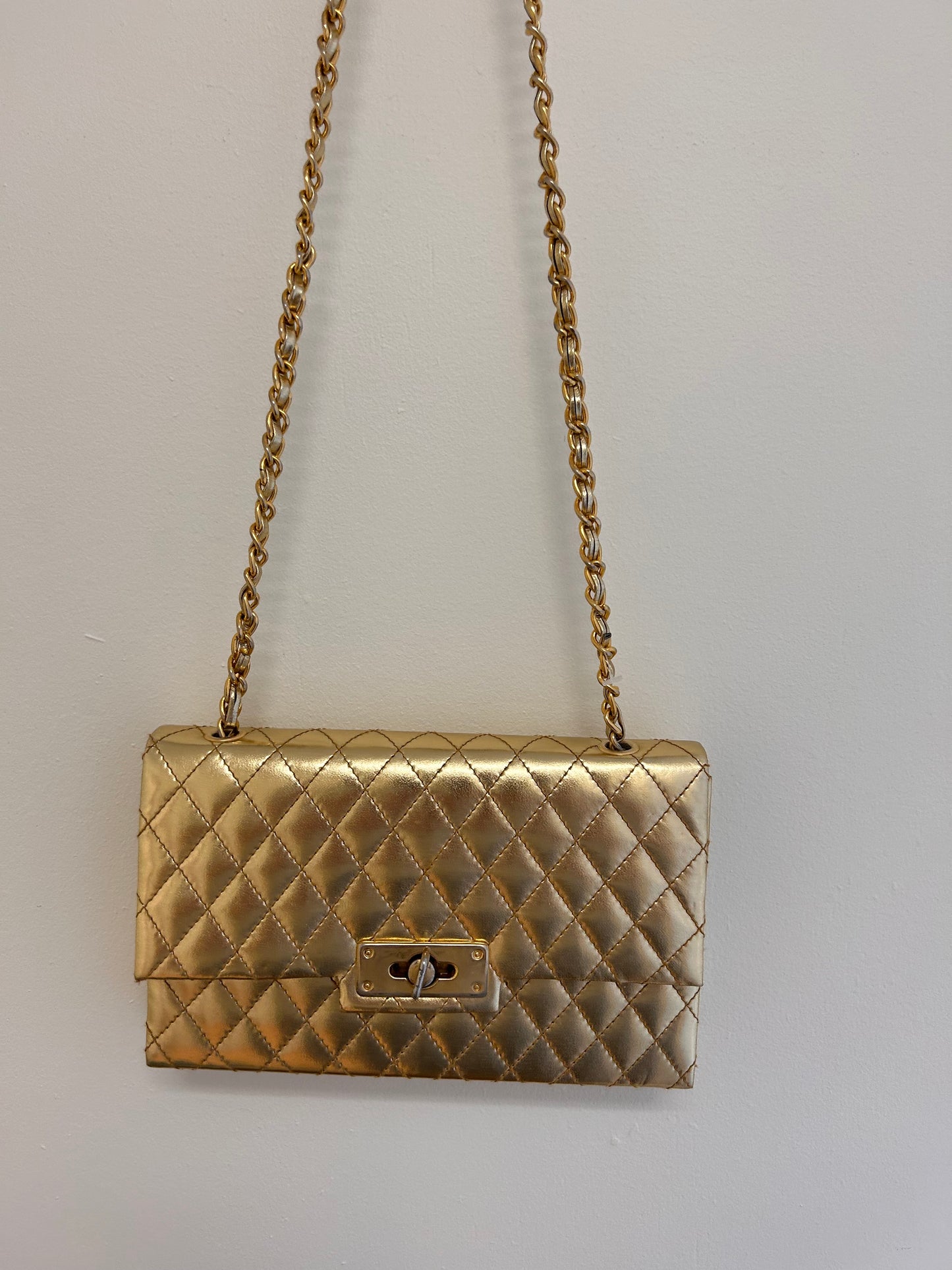 Vintage gold cross body purse