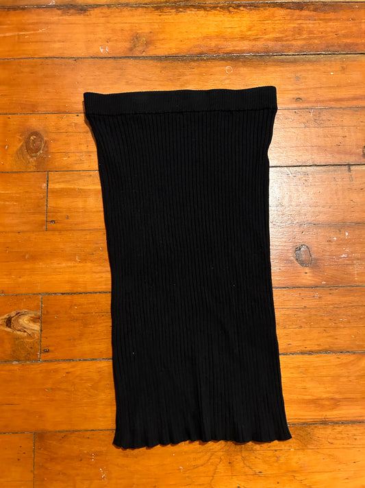 Joe fresh xl black ribbed midi skirt