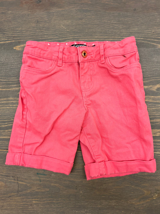 George 6 pink denim shorts