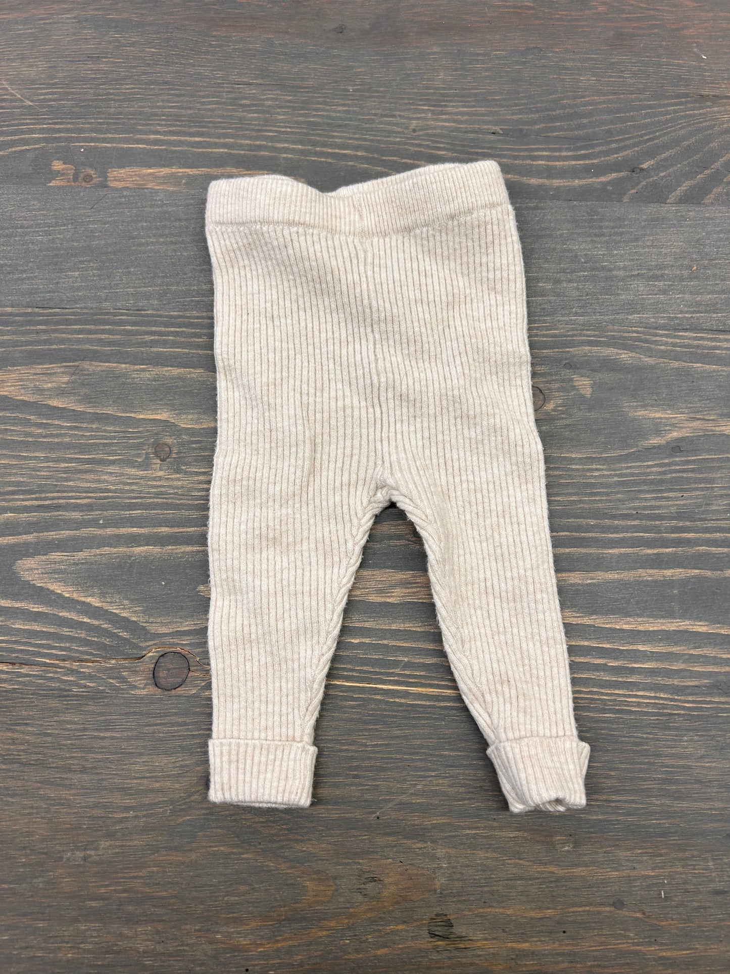 George 3/6m tan ribbed leggings