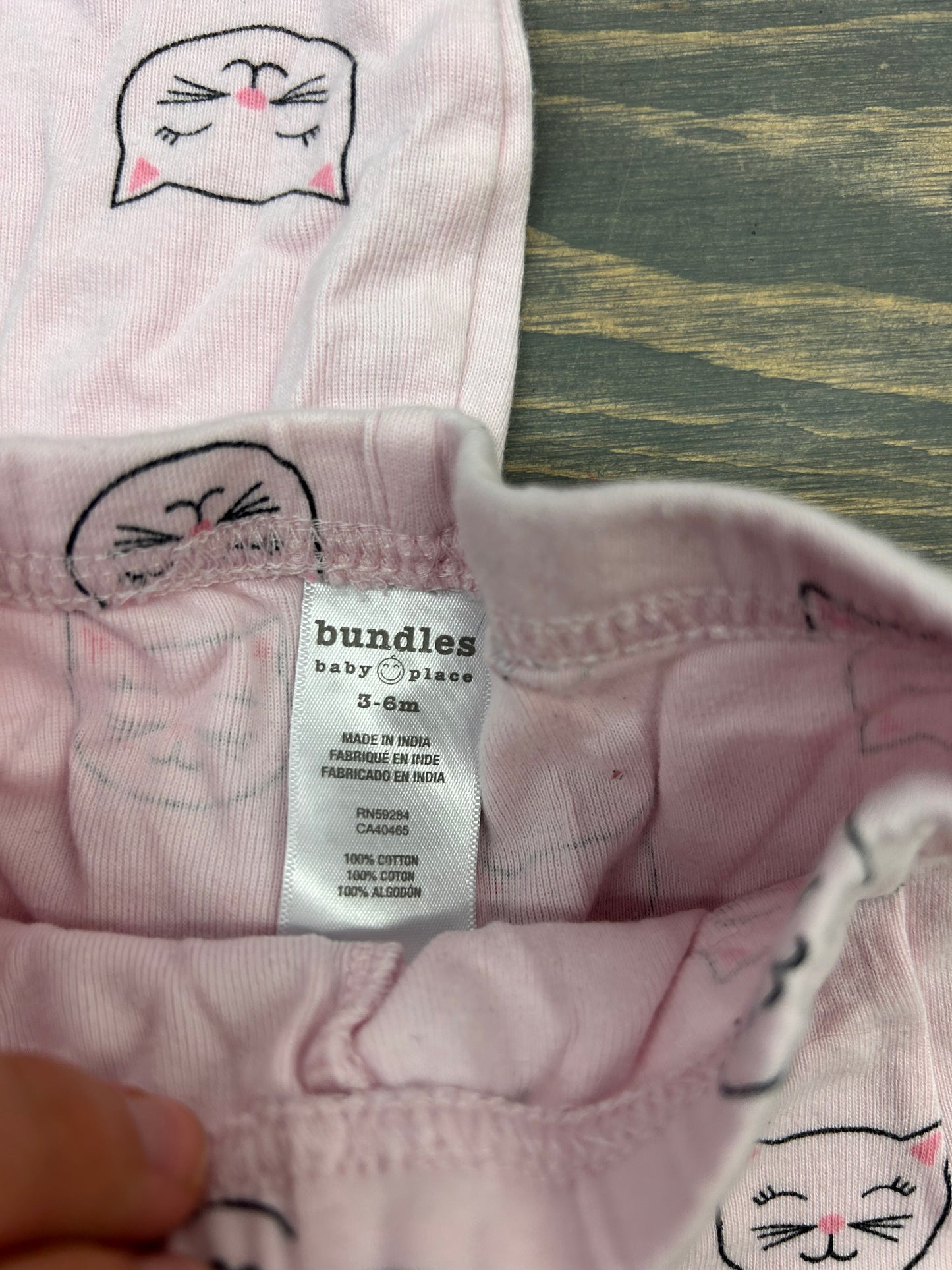 Bundles 3/6m pink cat 2pc set