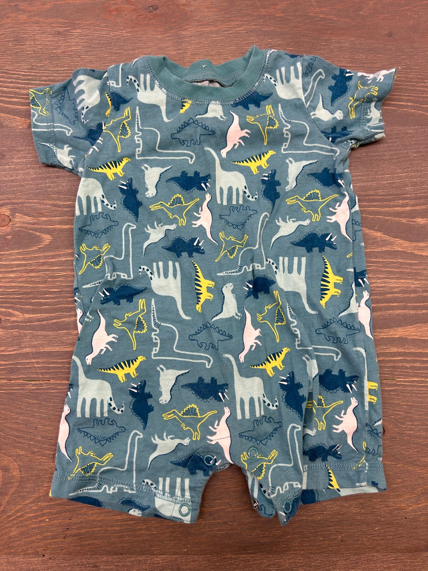 Carters 12m blue Dino romper