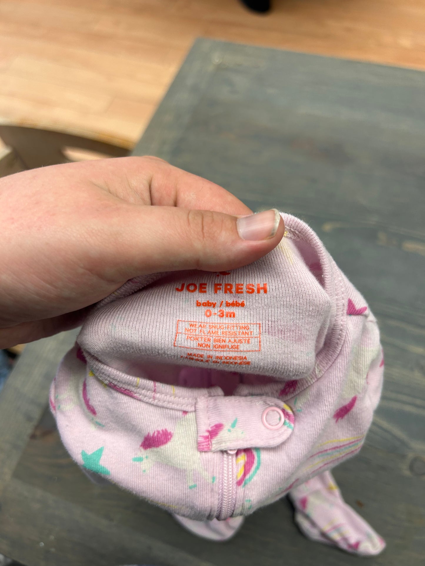 Joe fresh 0/3m pink unicorn sleeper