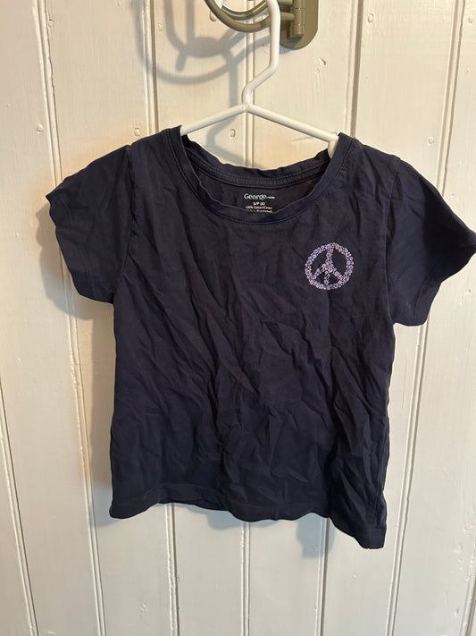 George 6 navy peace tshirt