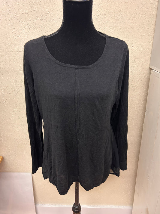 Reitmans xl black sheer back sweater