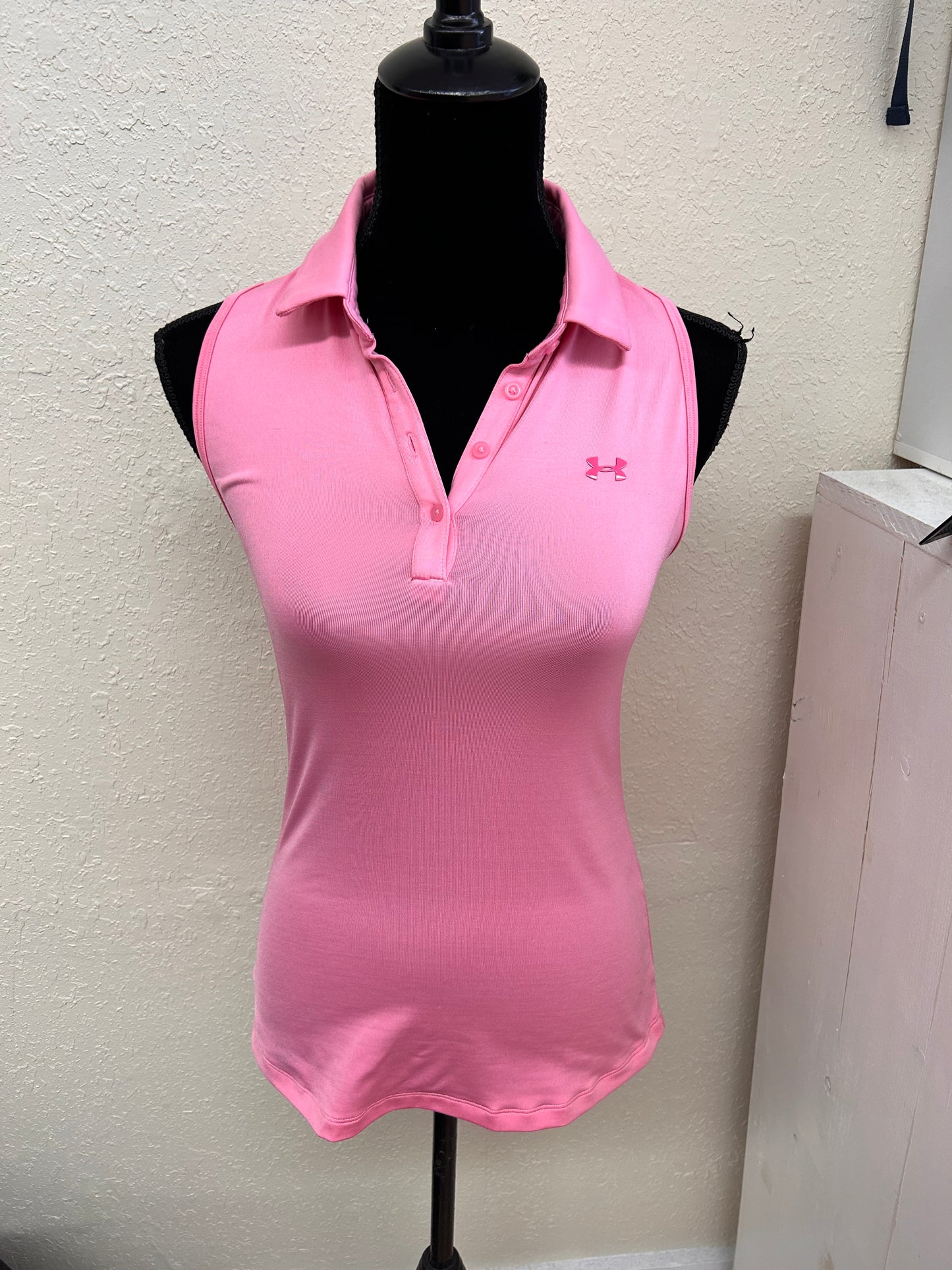 Under armour xs pink polo tank