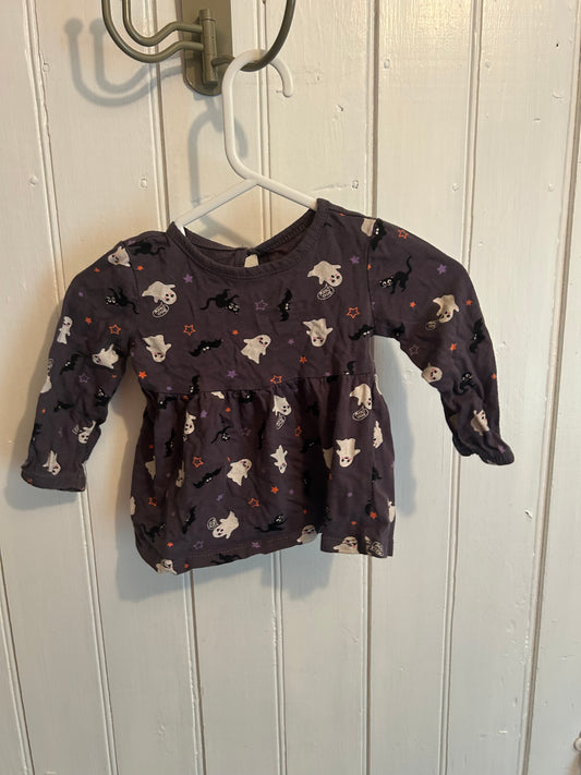 George 6/12m grey Halloween peplum top