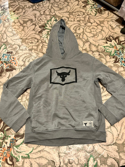 Under armour youth xs grey bull hoodie