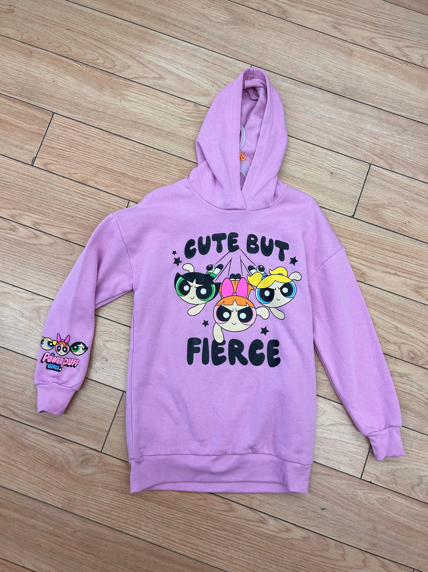 NEW George power puff medium pink hoodie