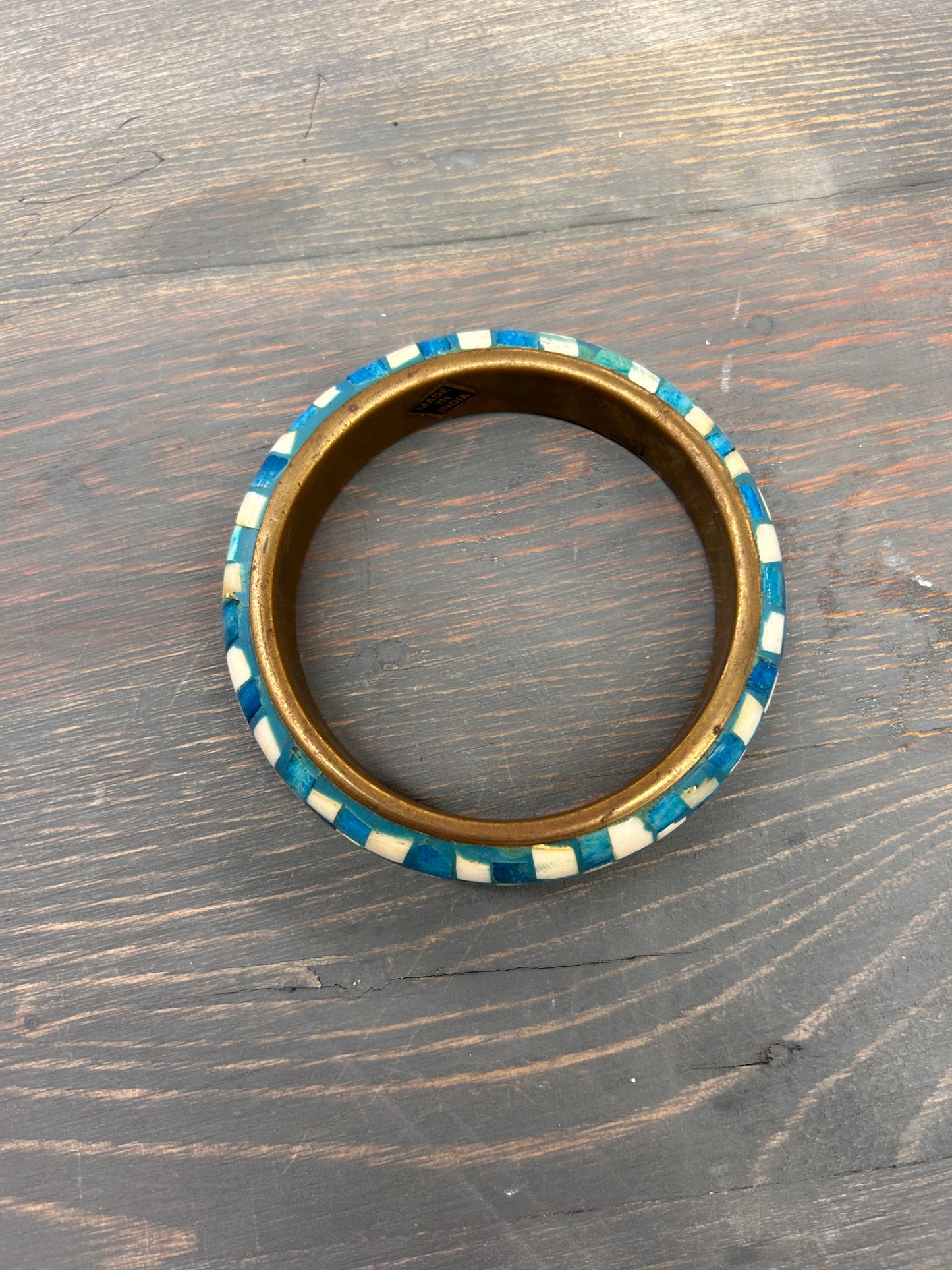 Indian made blue checkered bracelets