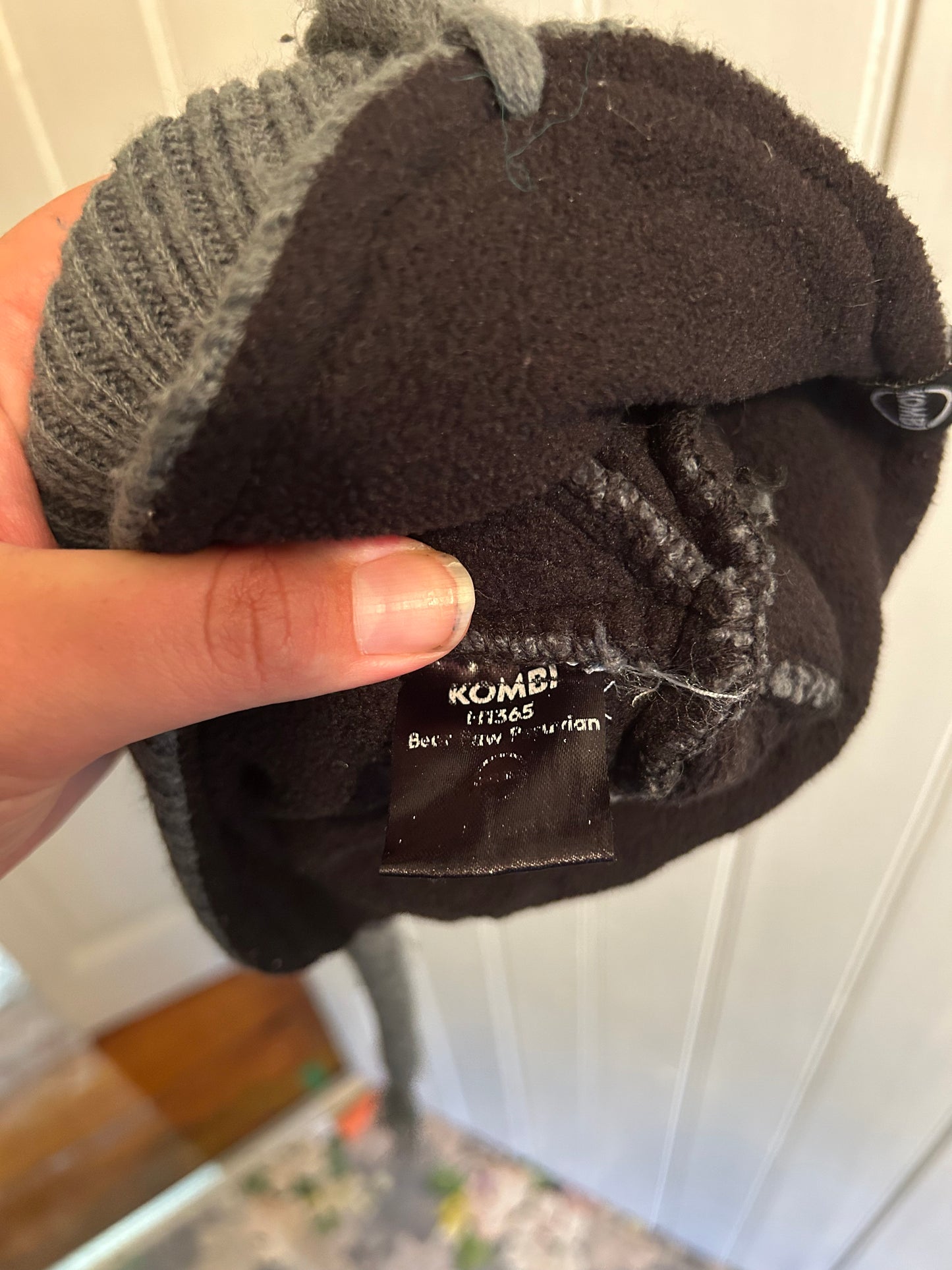 Kombi 6m grey ribbed winter hat