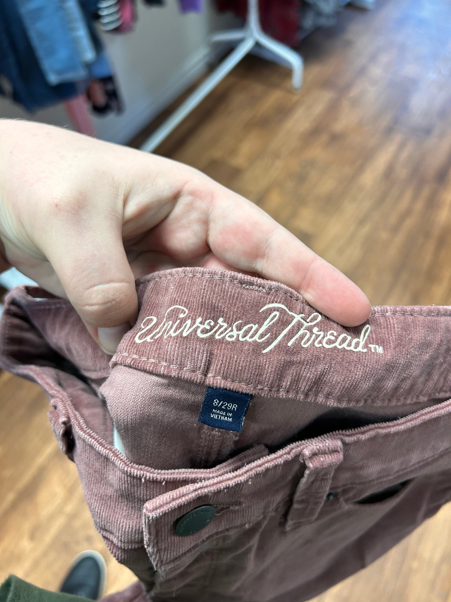 NEW Universal thread 8 maroon corduroy jeans