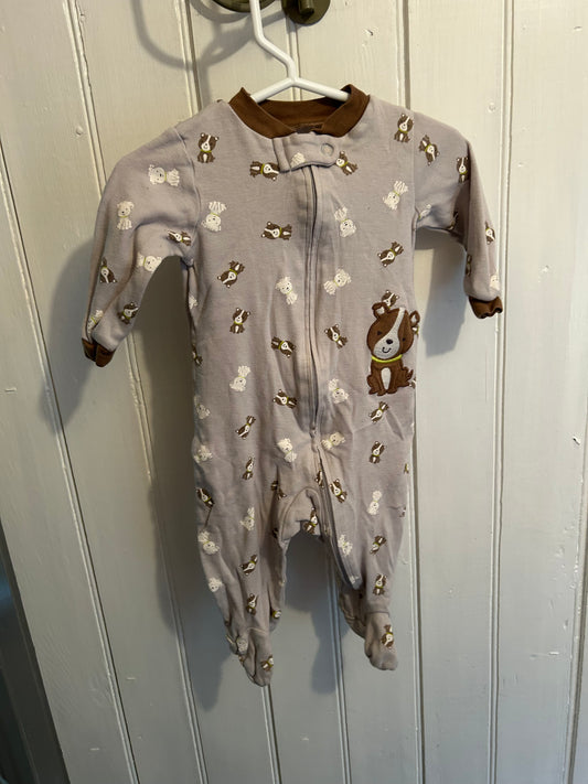 Carters 3/6m brown dog sleeper