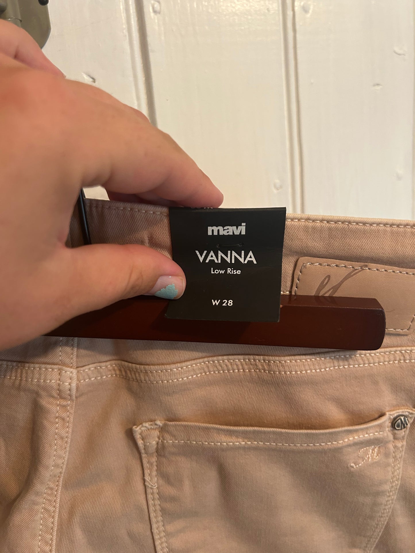 NEW Mavi 28 pinkish-tan low rise denim shorts