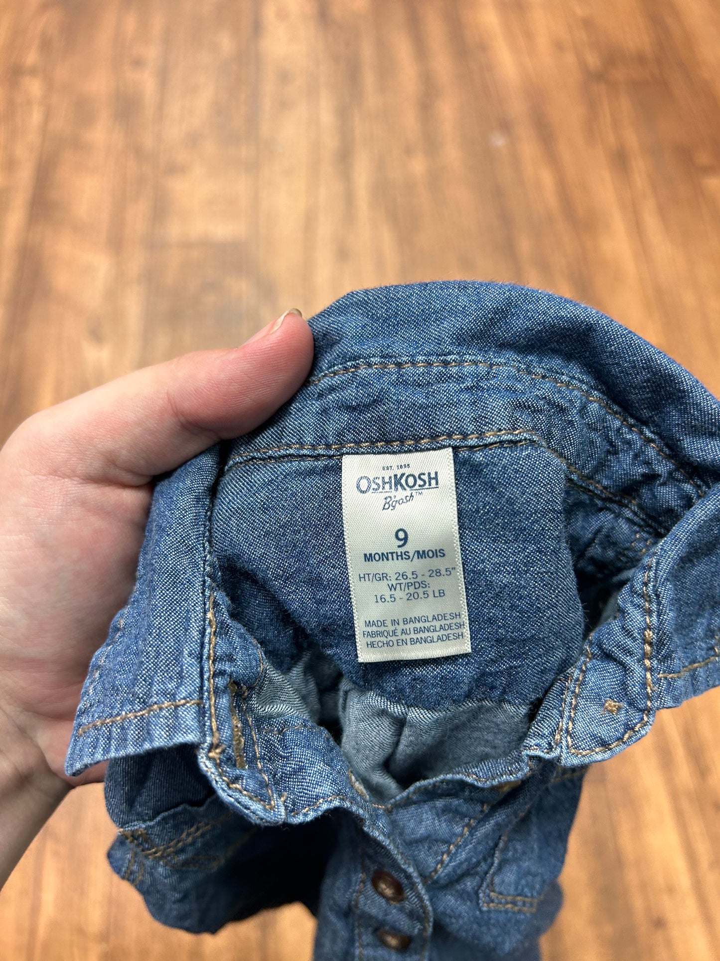 Oshkosh 9m denim top