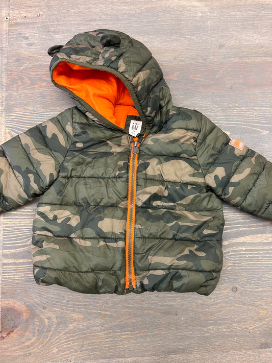 Gap 12/18m camo winter jacket