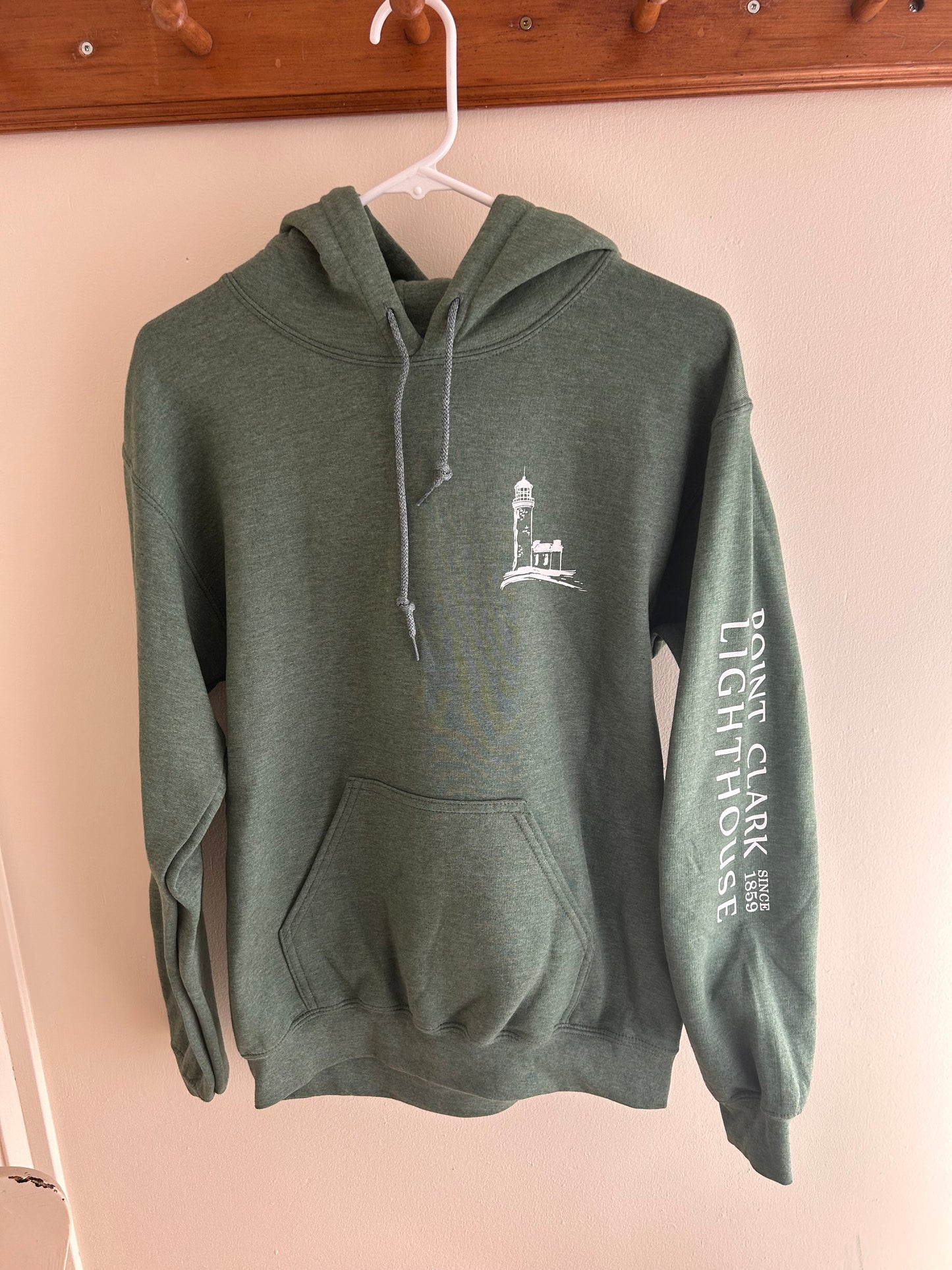 Adult green point Clark sleeve hoodie