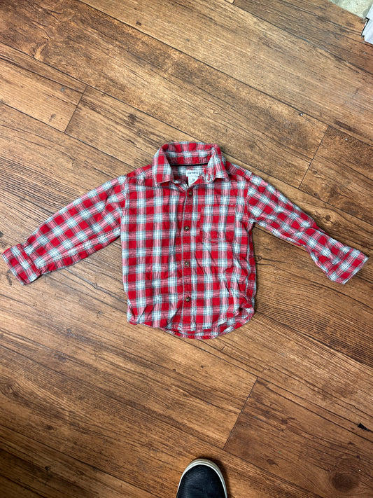 Carters 3t red flannel