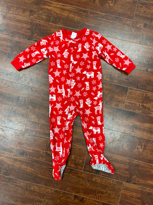 Carters red Christmas fleece sleeper