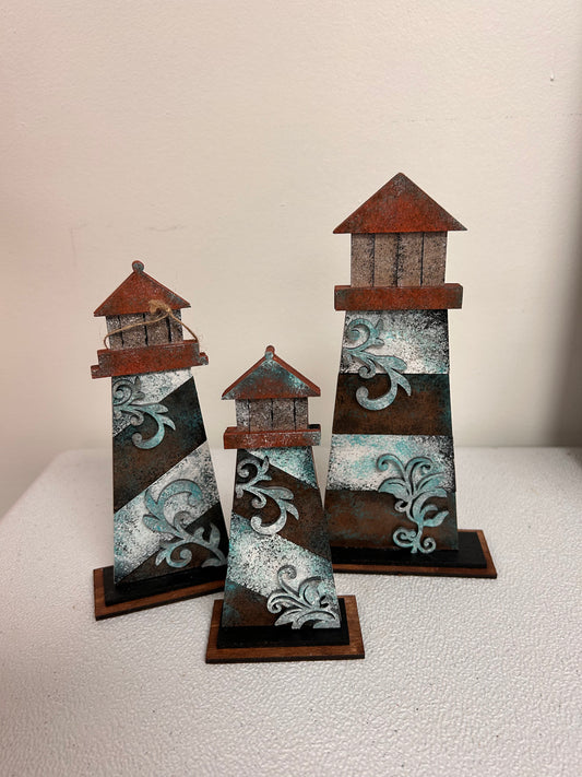 Set of 3 lighthouses