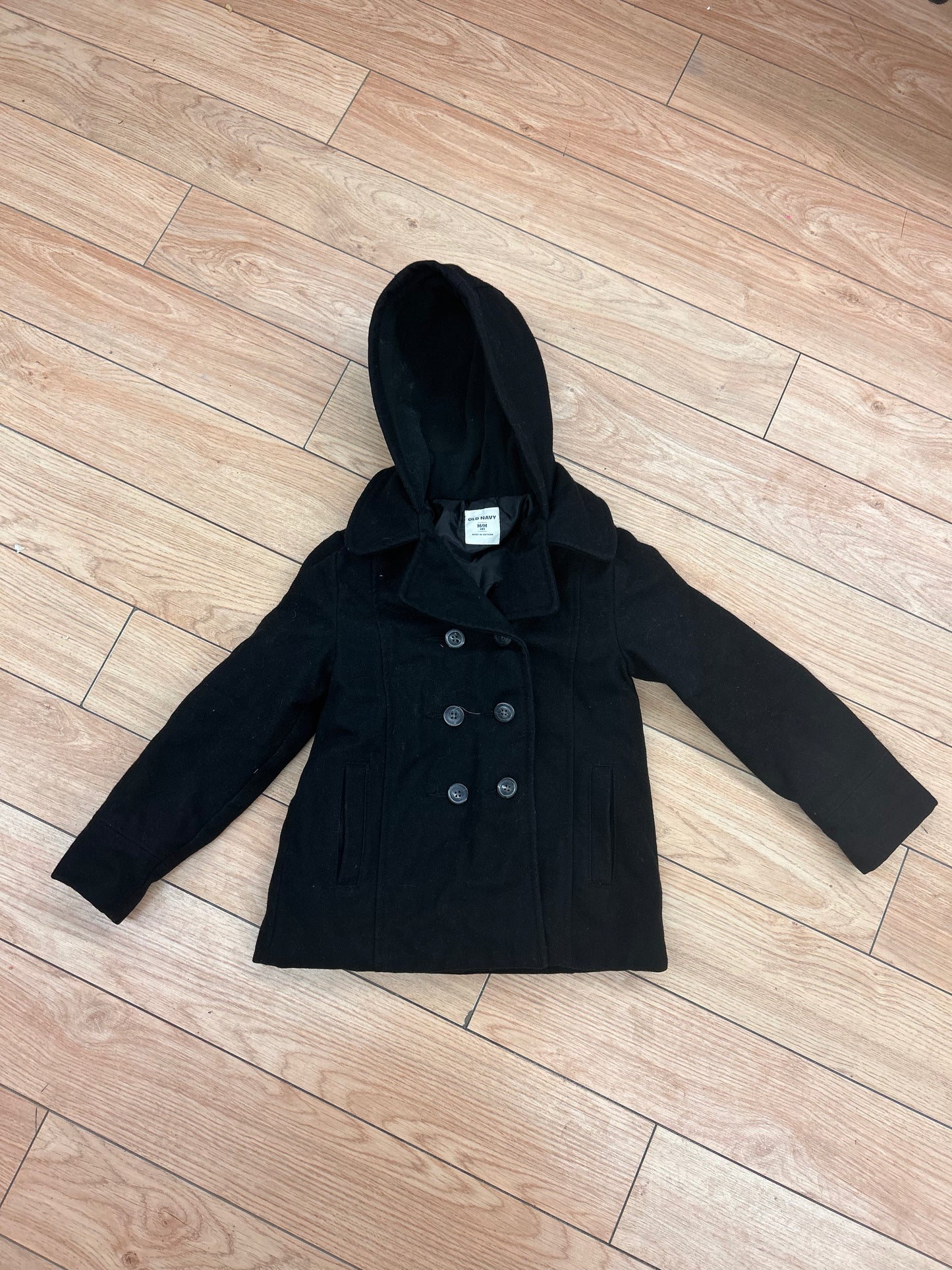 Old navy youth 8 black felt pea coat