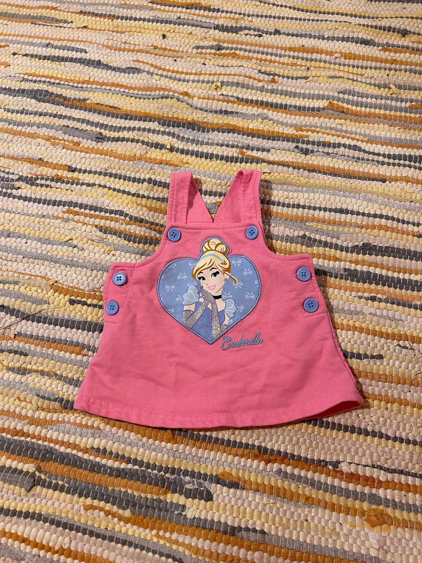 Disney 3m Cinderella skirted overalls