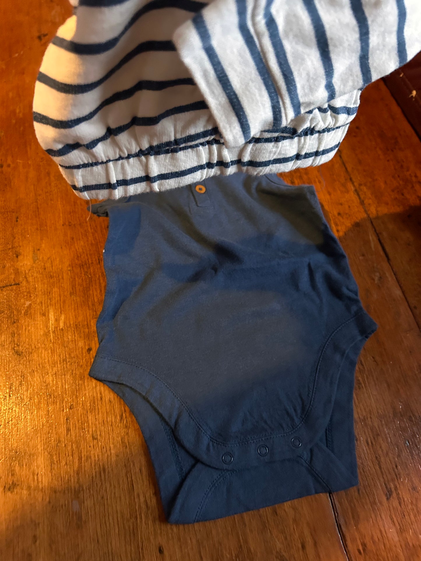 Nordstrom 2pc blue striped set