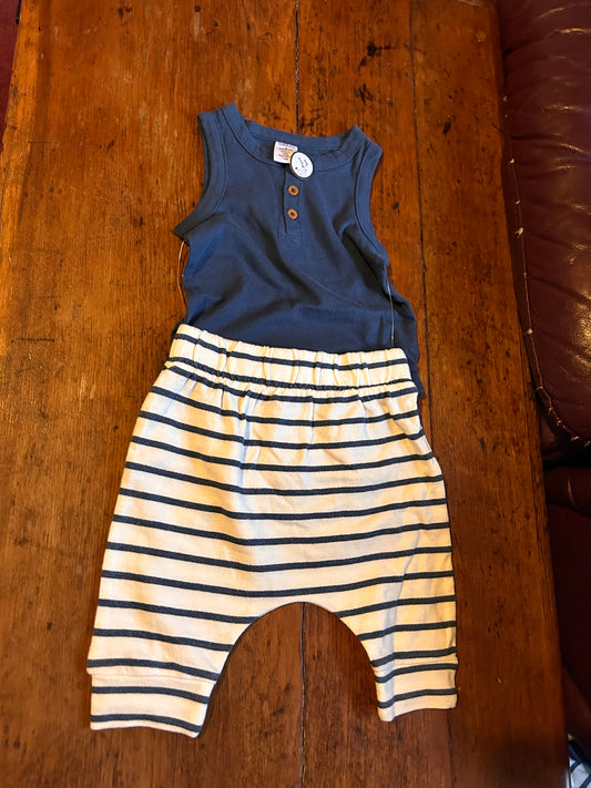 Nordstrom 2pc blue striped set