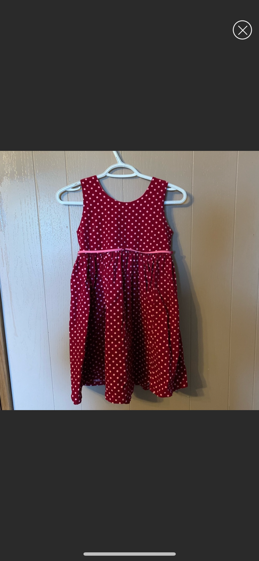 Vintage little things by Anna size 5 red polka dot dress