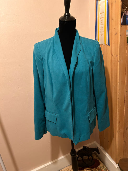 Allison Daley size 14 blue suede blazer