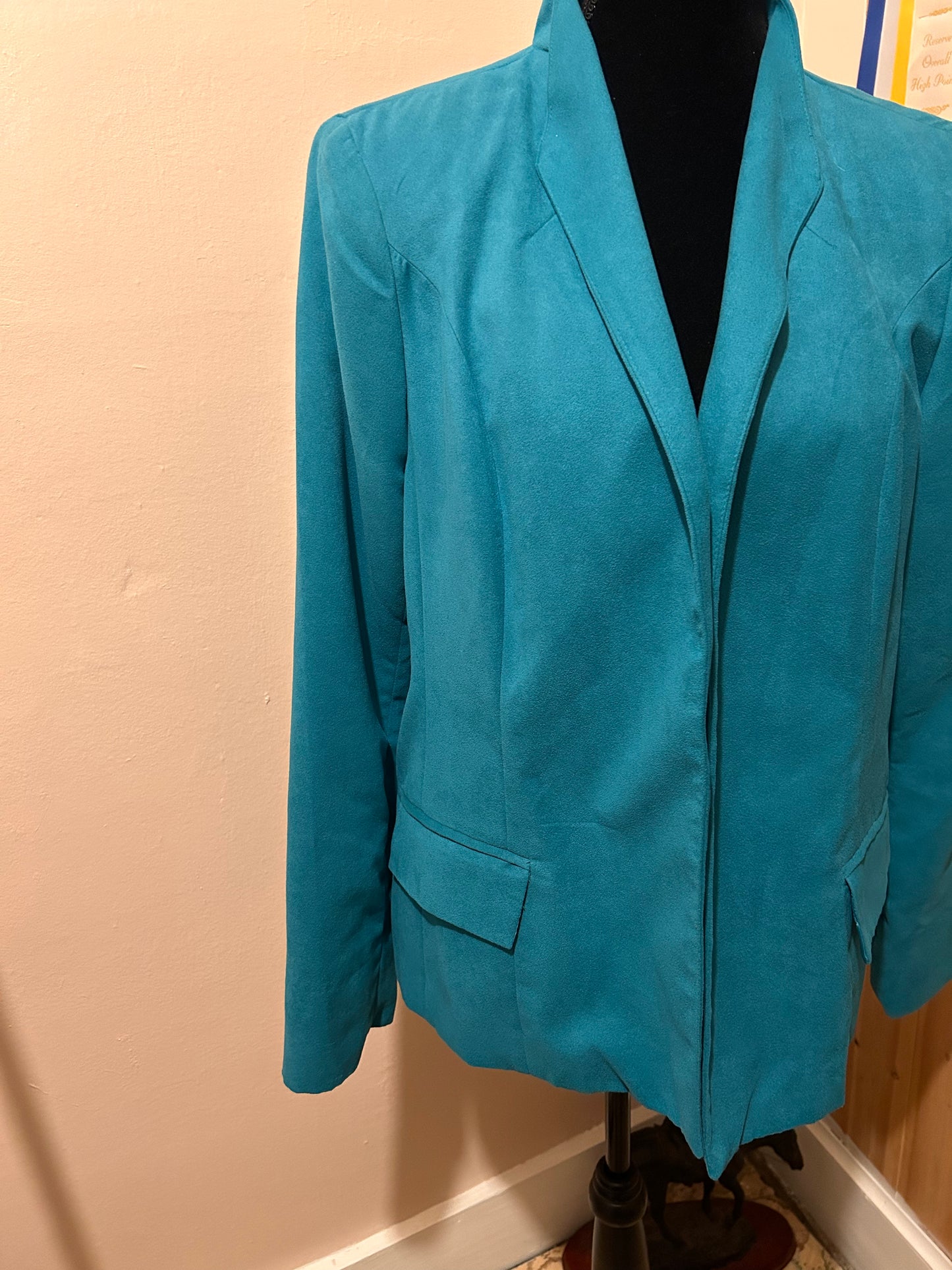 Allison Daley size 14 blue suede blazer